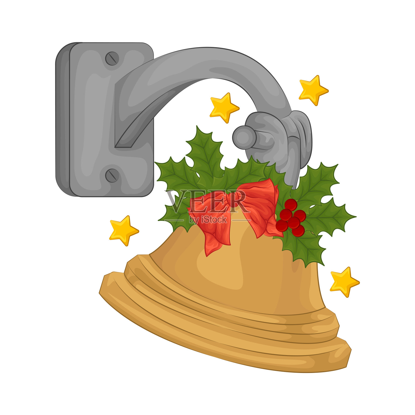 圣诞钟声插画图片素材