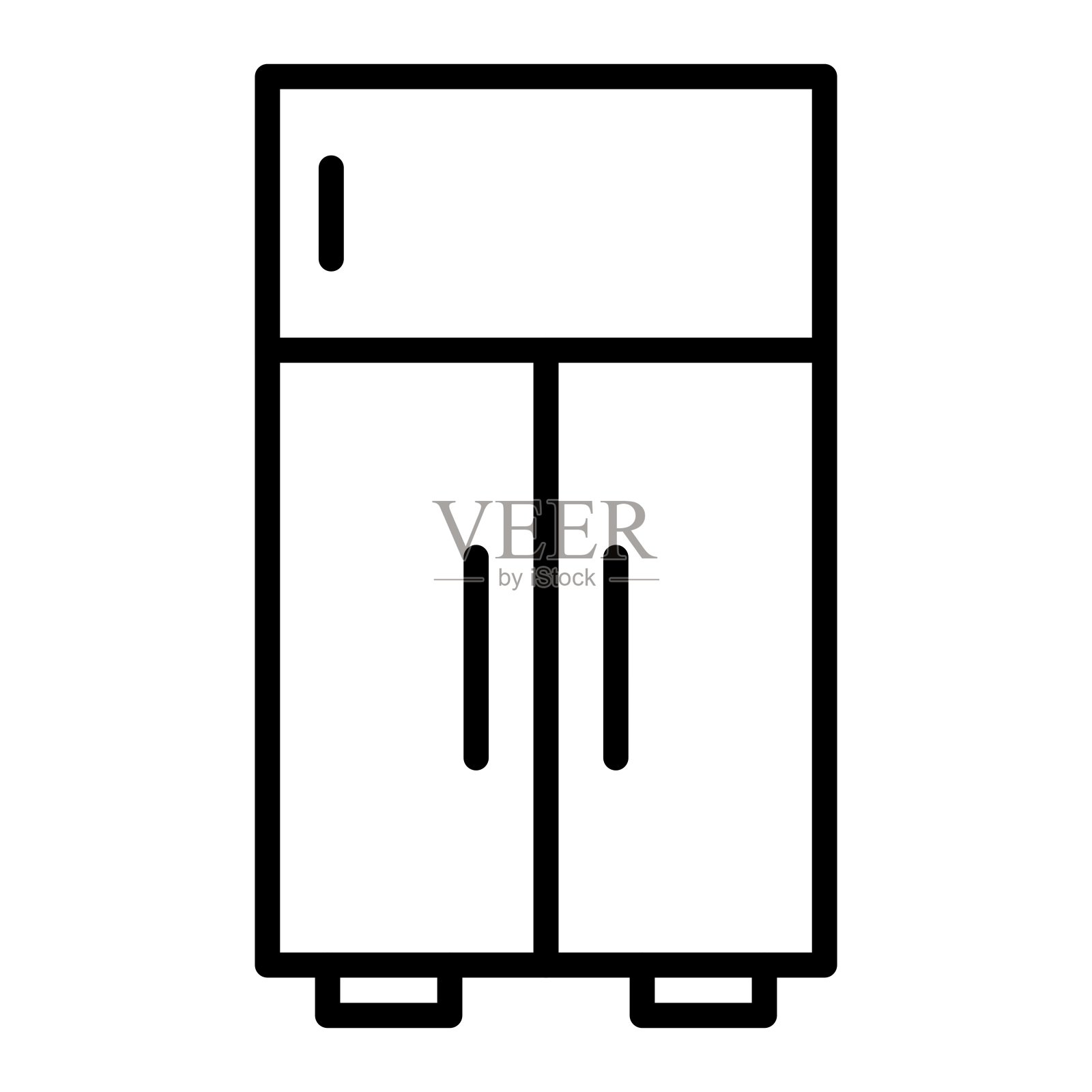 冰箱图标风格插画图片素材