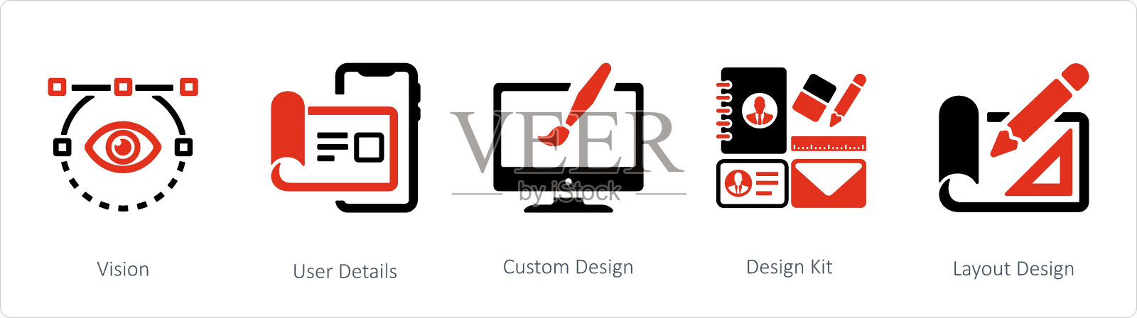 视觉，用户细节和定制设计插画图片素材