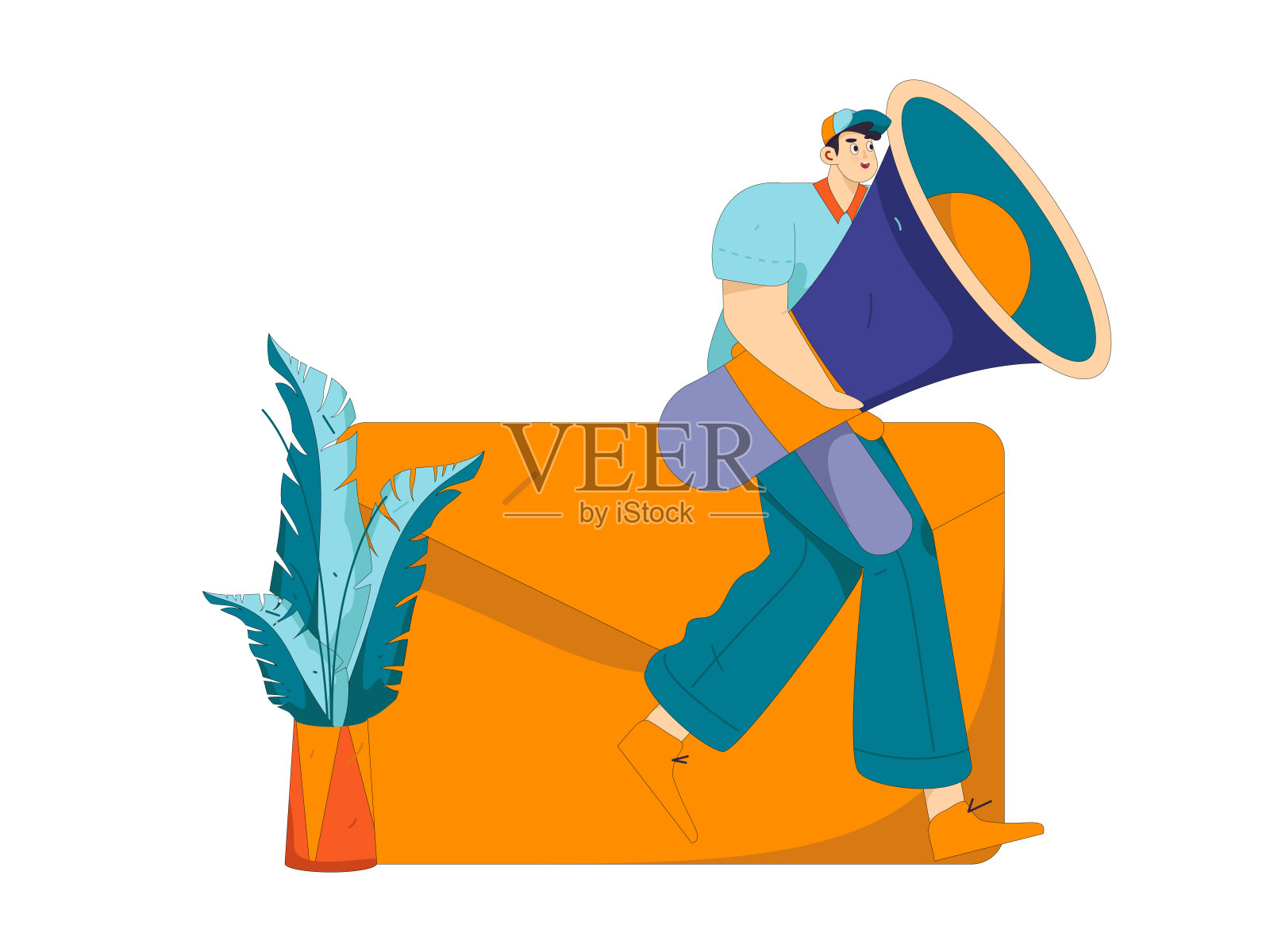 通知公告矢量创意平面手绘插图插画图片素材