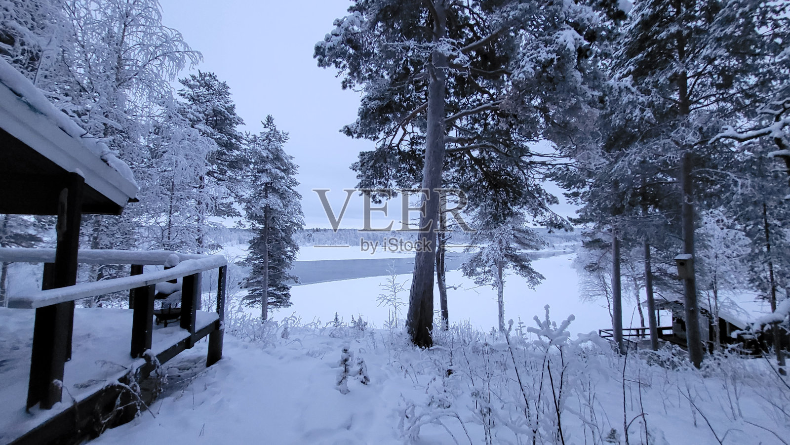 挪威和俄罗斯在帕斯维克山谷的边界照片摄影图片