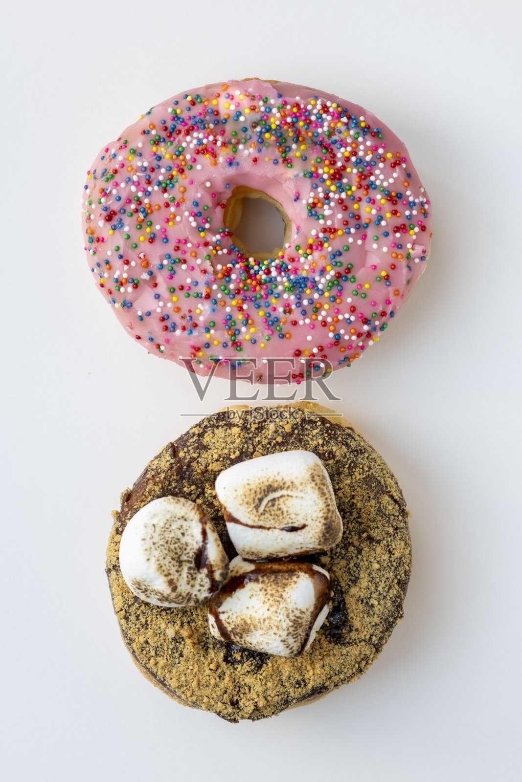 两个甜甜圈照片摄影图片