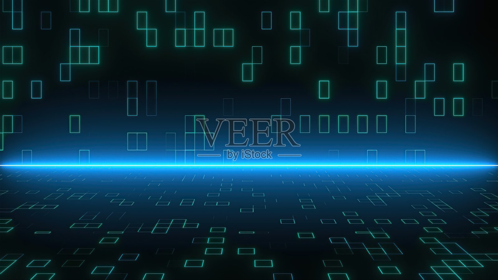 抽象的技术背景与块照片摄影图片