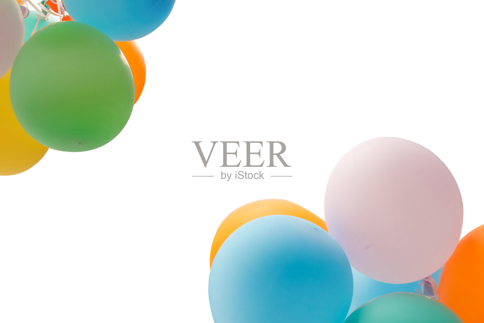 孤立在白色背景上的气球。照片摄影图片