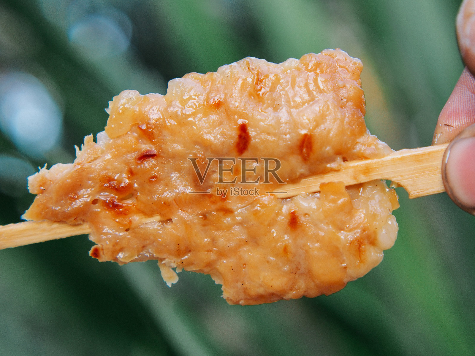 泰国竹签甜猪肉照片摄影图片