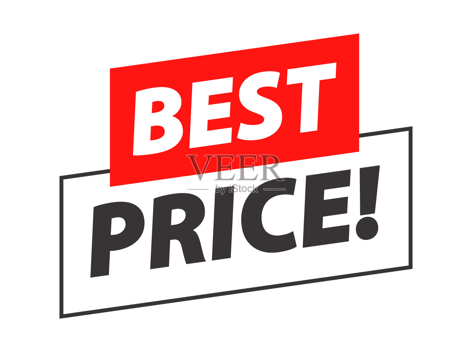 最好的价格-横幅模板。孤立在白色背景上。矢量图插画图片素材