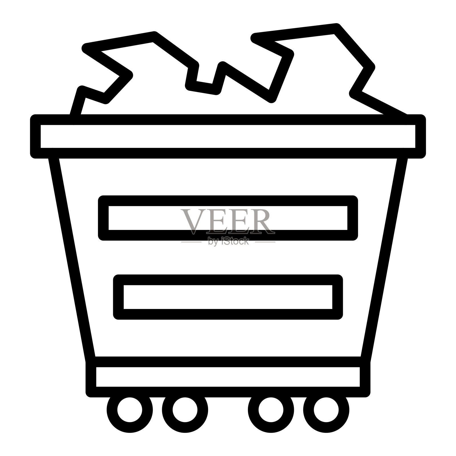 煤炭图标风格插画图片素材