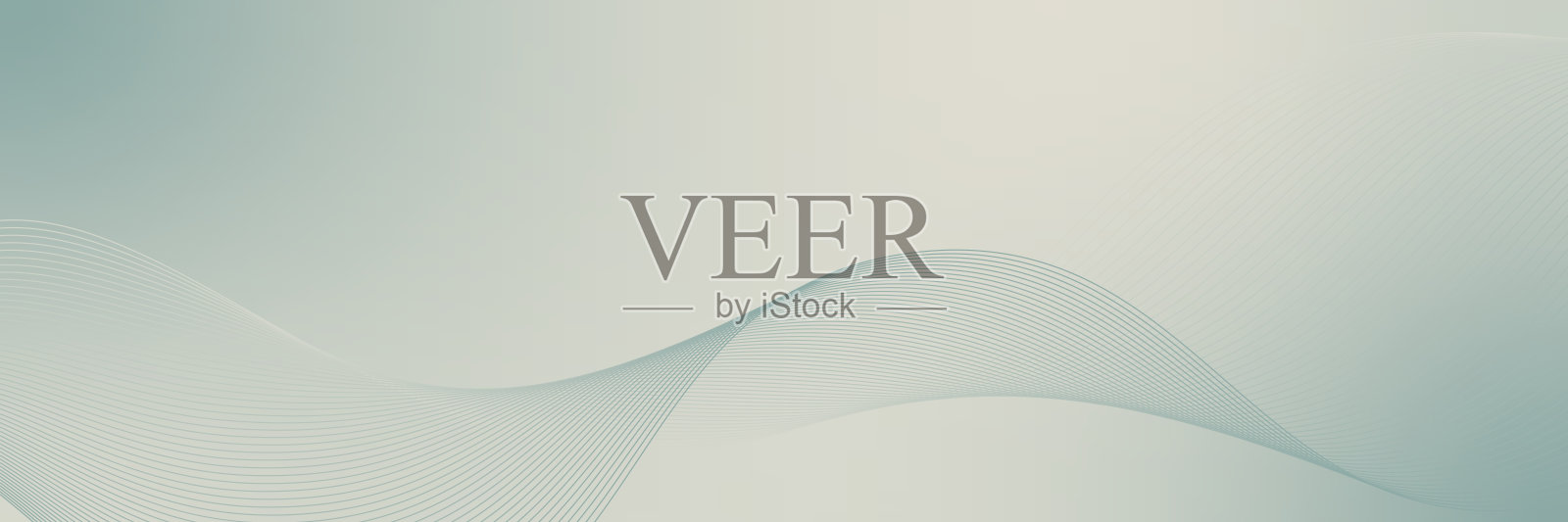 抽象的背景矢量绿色与动态波的业务设计。未来的技术背景与网络波浪线。高级模板与条纹和梯度网格的横幅或海报插画图片素材