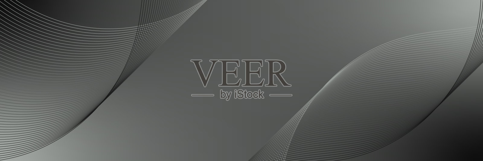 抽象的背景矢量灰色，暗与动态波业务。未来的技术背景与网络波浪线。高级模板与条纹和梯度网格的横幅或海报插画图片素材