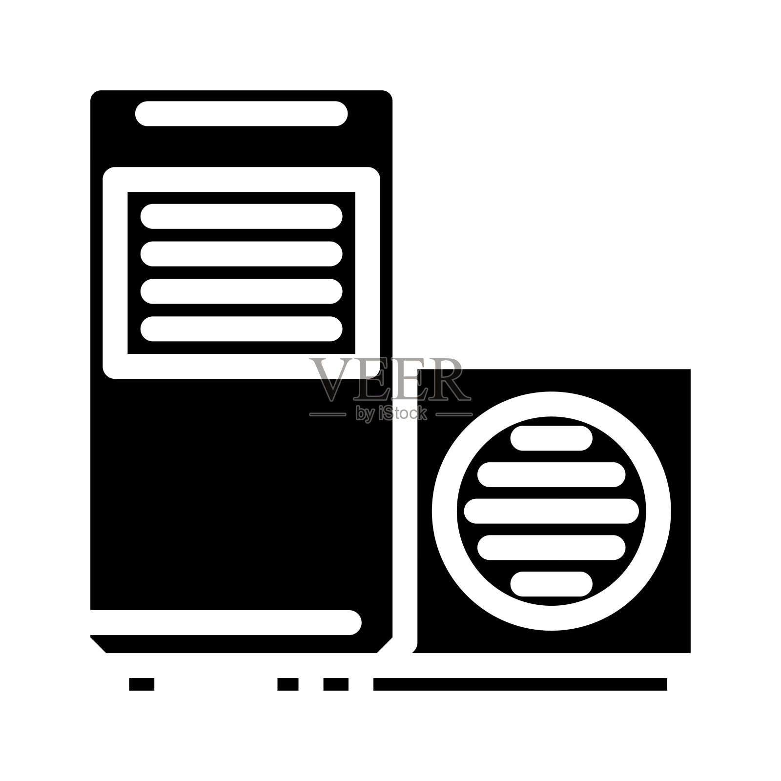 热泵能效的象形图标矢量插图插画图片素材