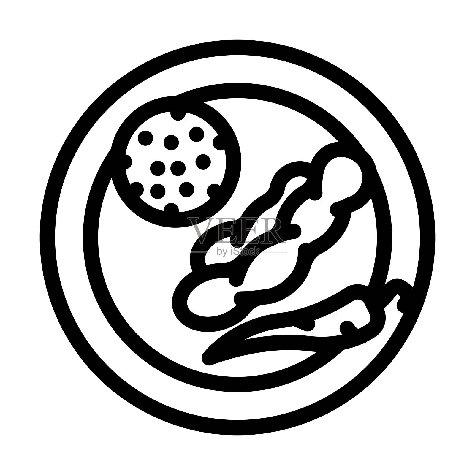 罗望子酱泰国菜线图标矢量插图插画图片素材