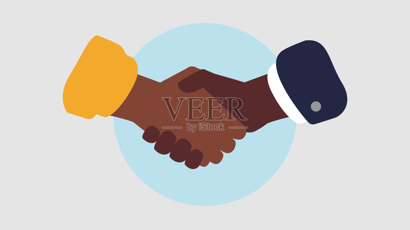 矢量插图的握手从商业伙伴-股票图形插画图片素材