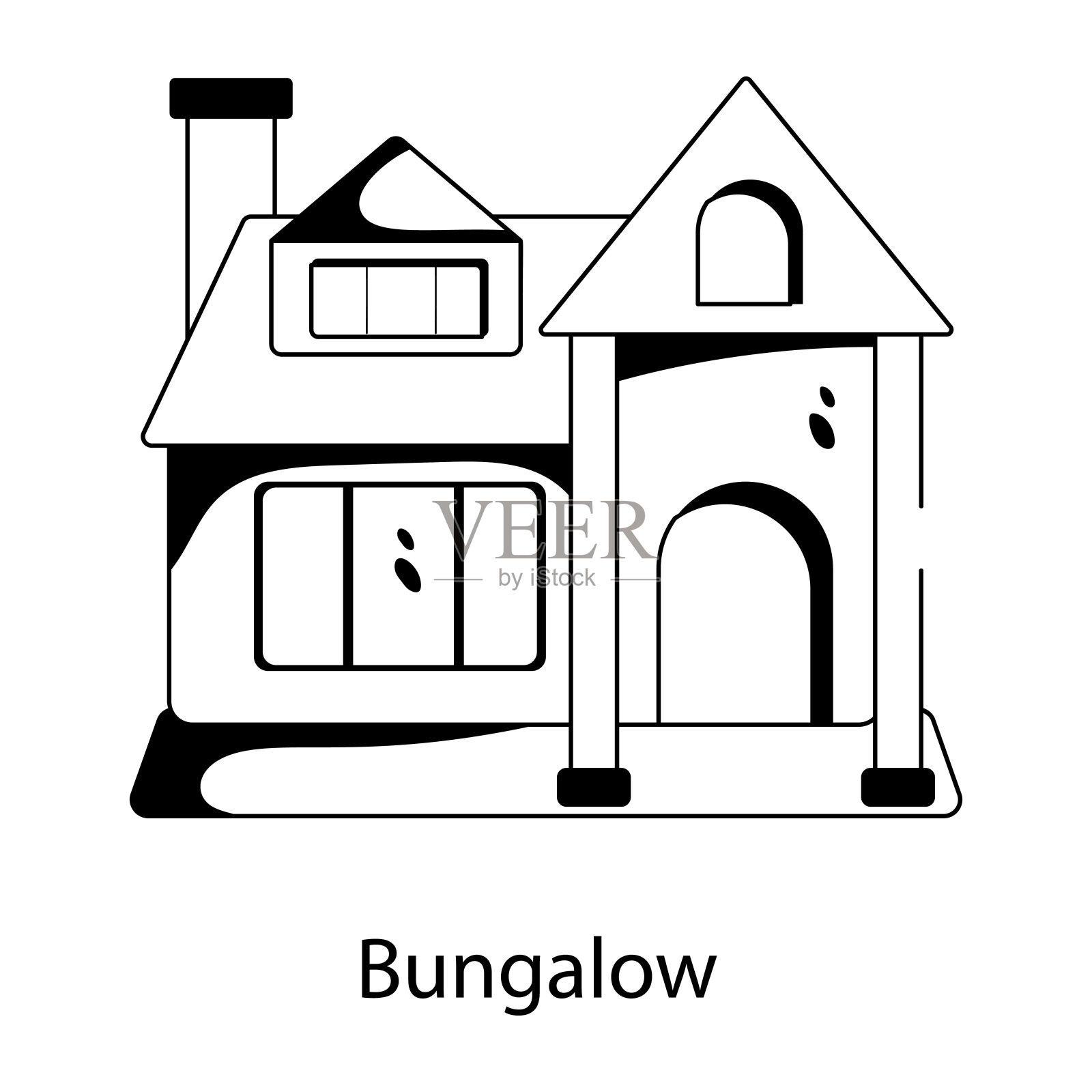 平房插画图片素材