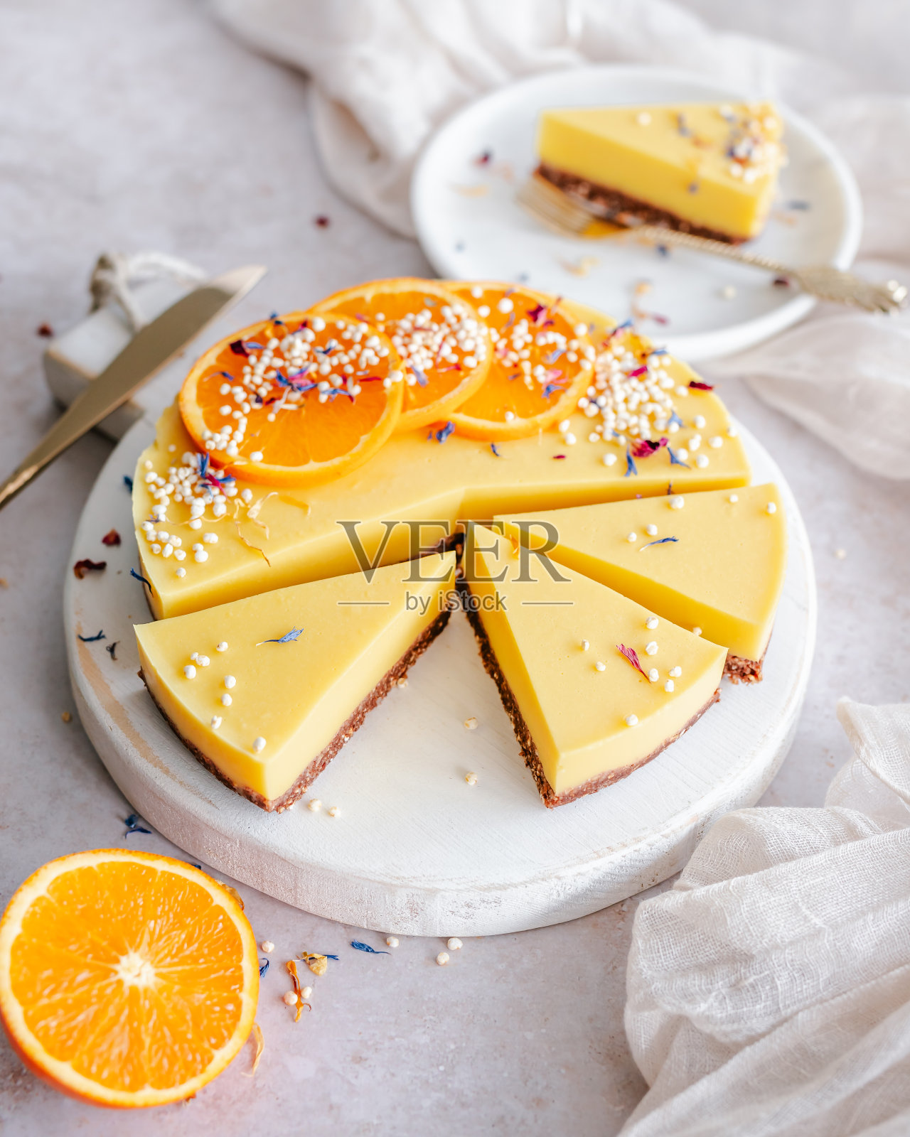 不烤柑橘挞照片摄影图片