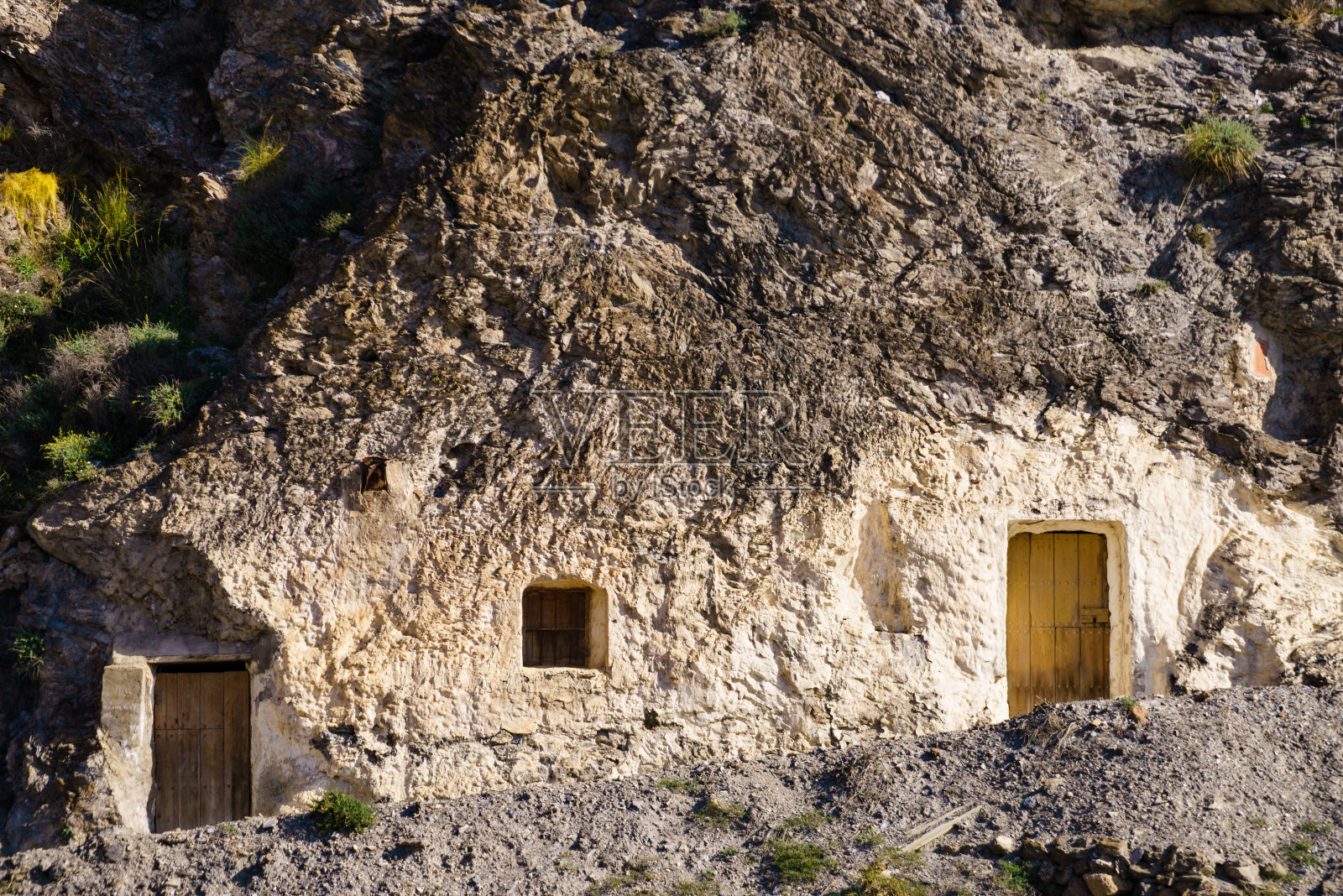 洛斯巴诺斯村，塞拉阿哈米拉山脉，西班牙照片摄影图片