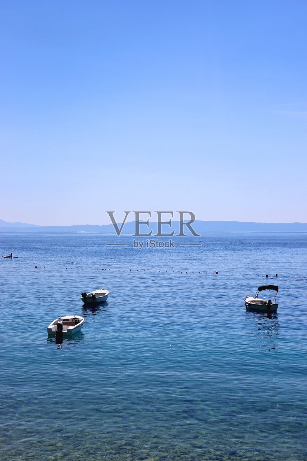 克罗地亚布雷拉的海滩照片摄影图片