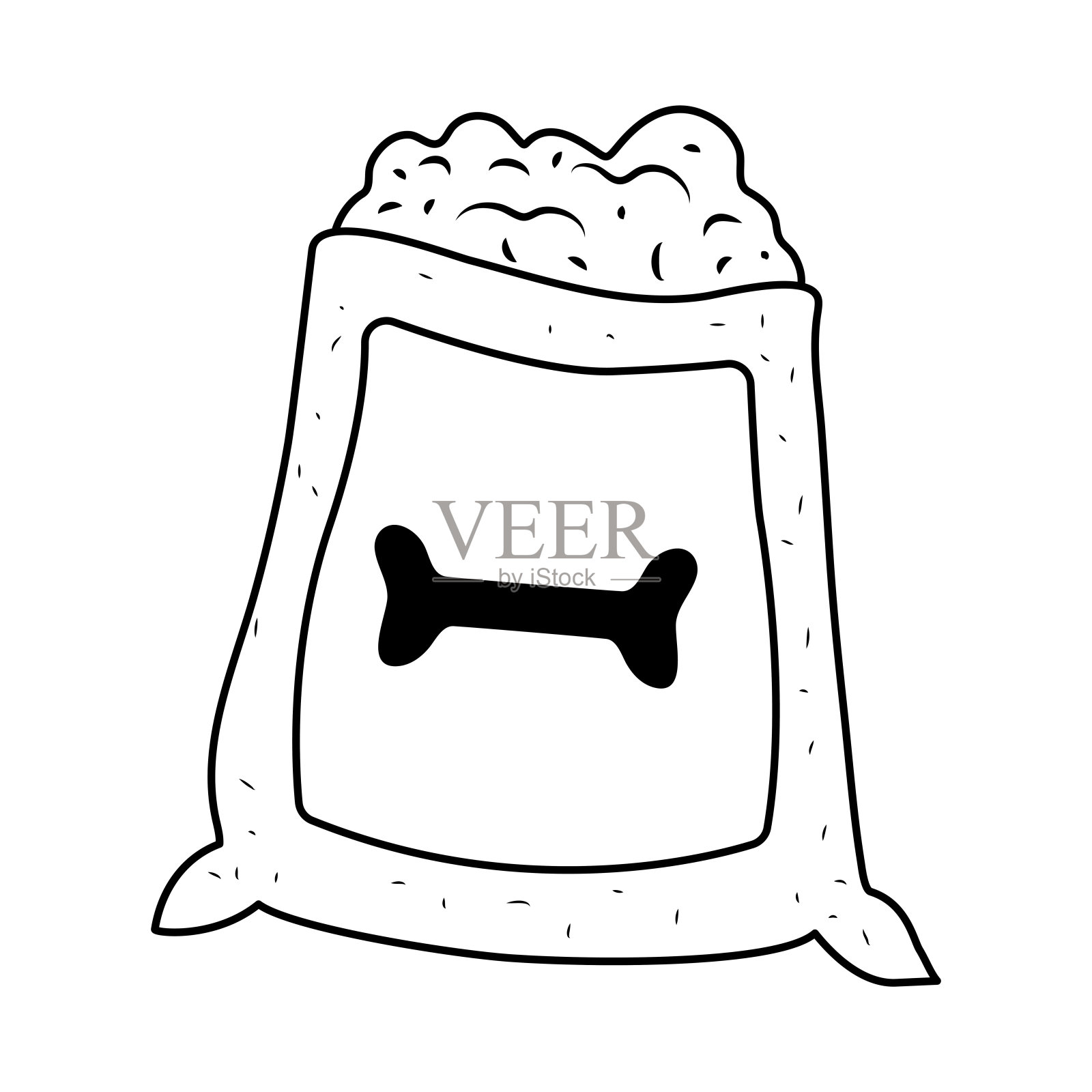 宠物食品袋图标插画图片素材