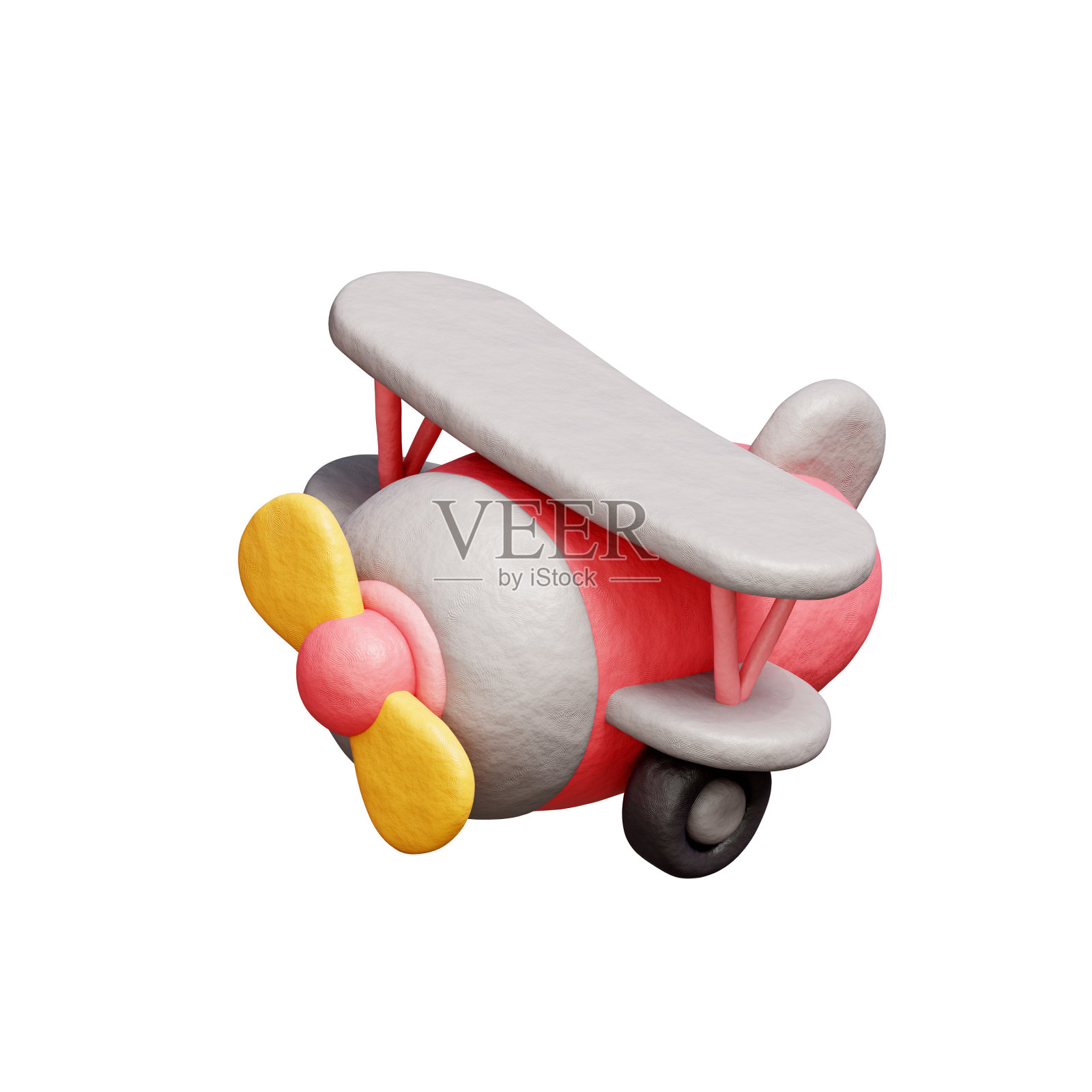 3D粉色飞机，运输元素，3D渲染。照片摄影图片