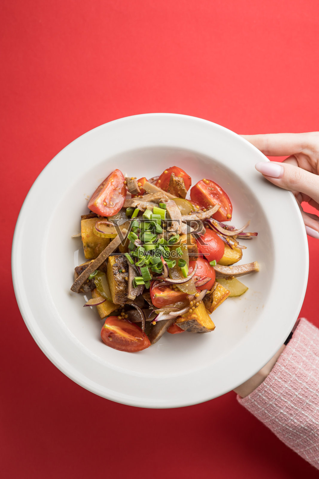 美味的炸土豆。关闭ups照片摄影图片