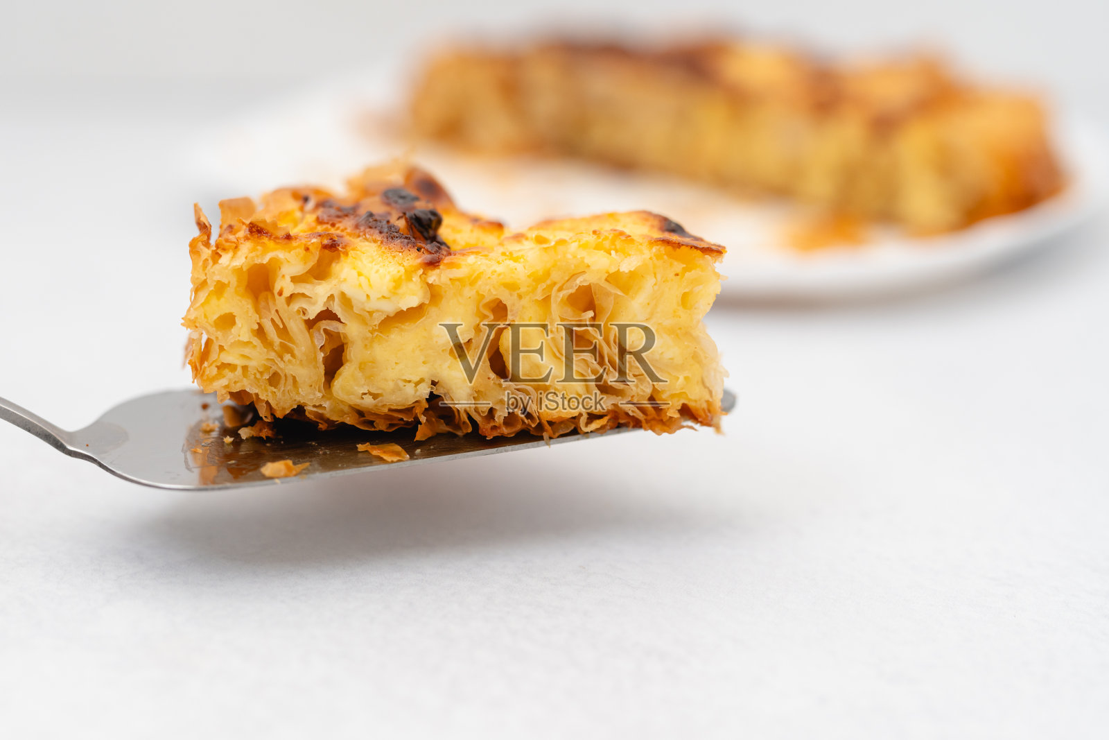 奶油芝士馅的菲罗派(特写)照片摄影图片