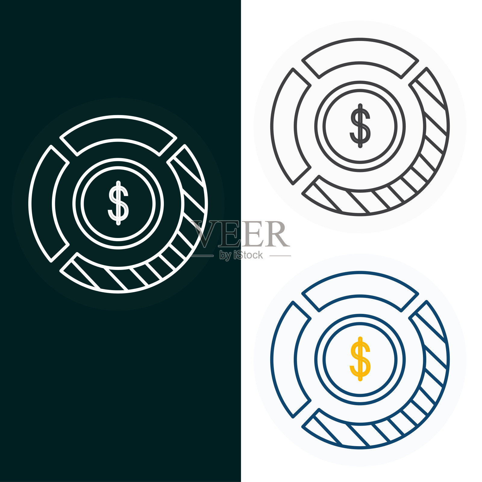 市场份额业务份额矢量插图图标设计插画图片素材