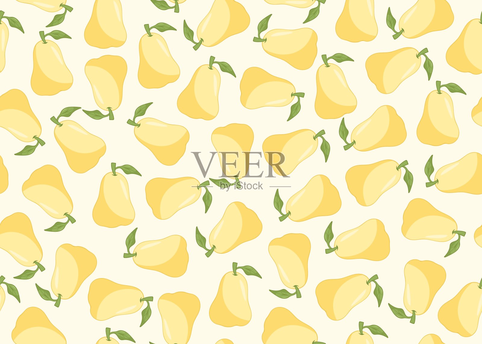 梨形无缝花纹。设计纺织品、织物、纸张、包装纸、封面插画图片素材