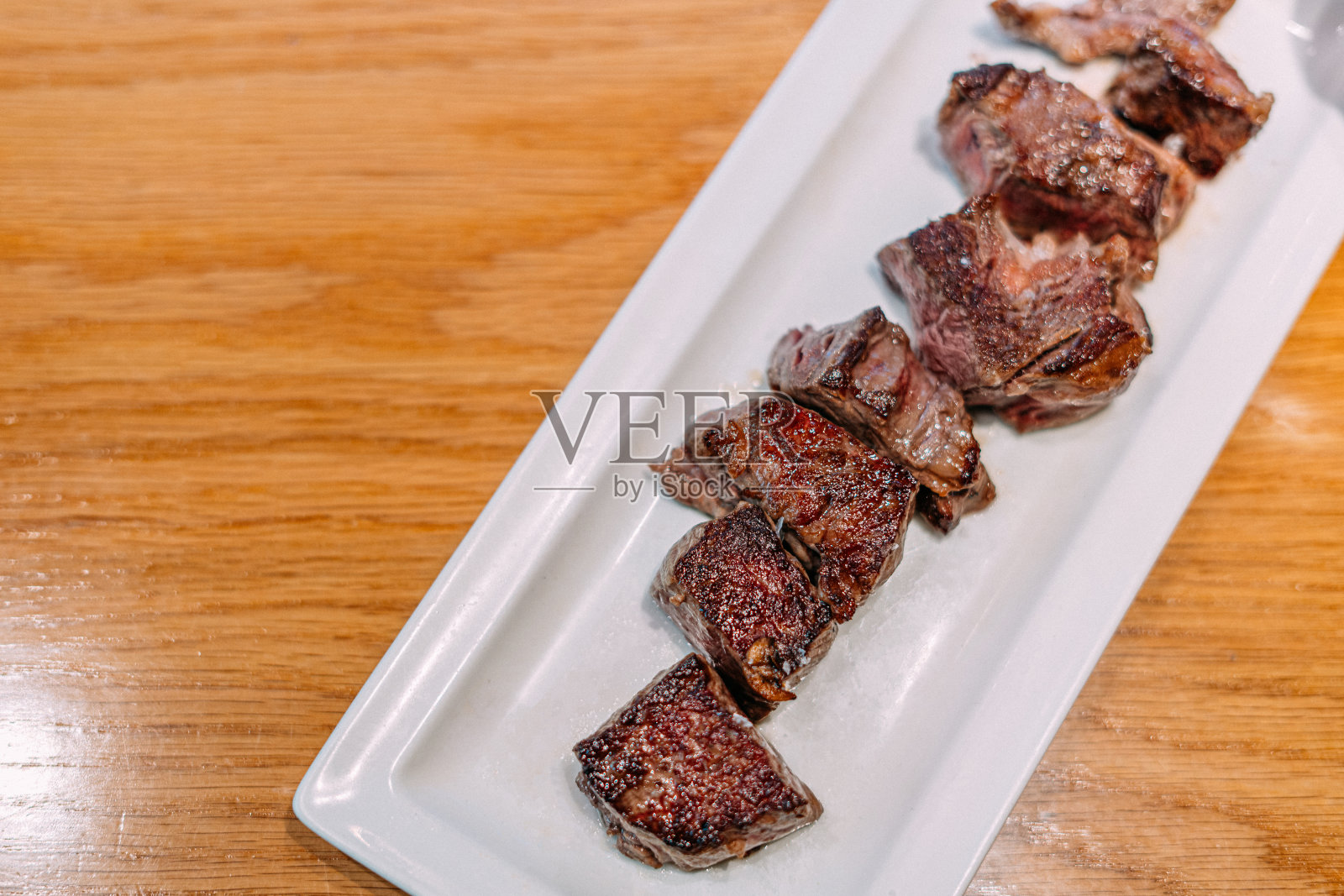 西班牙的烤Entrecôte牛排小吃照片摄影图片