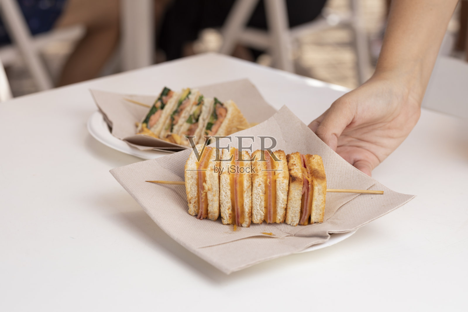 典型的意大利三明治照片摄影图片