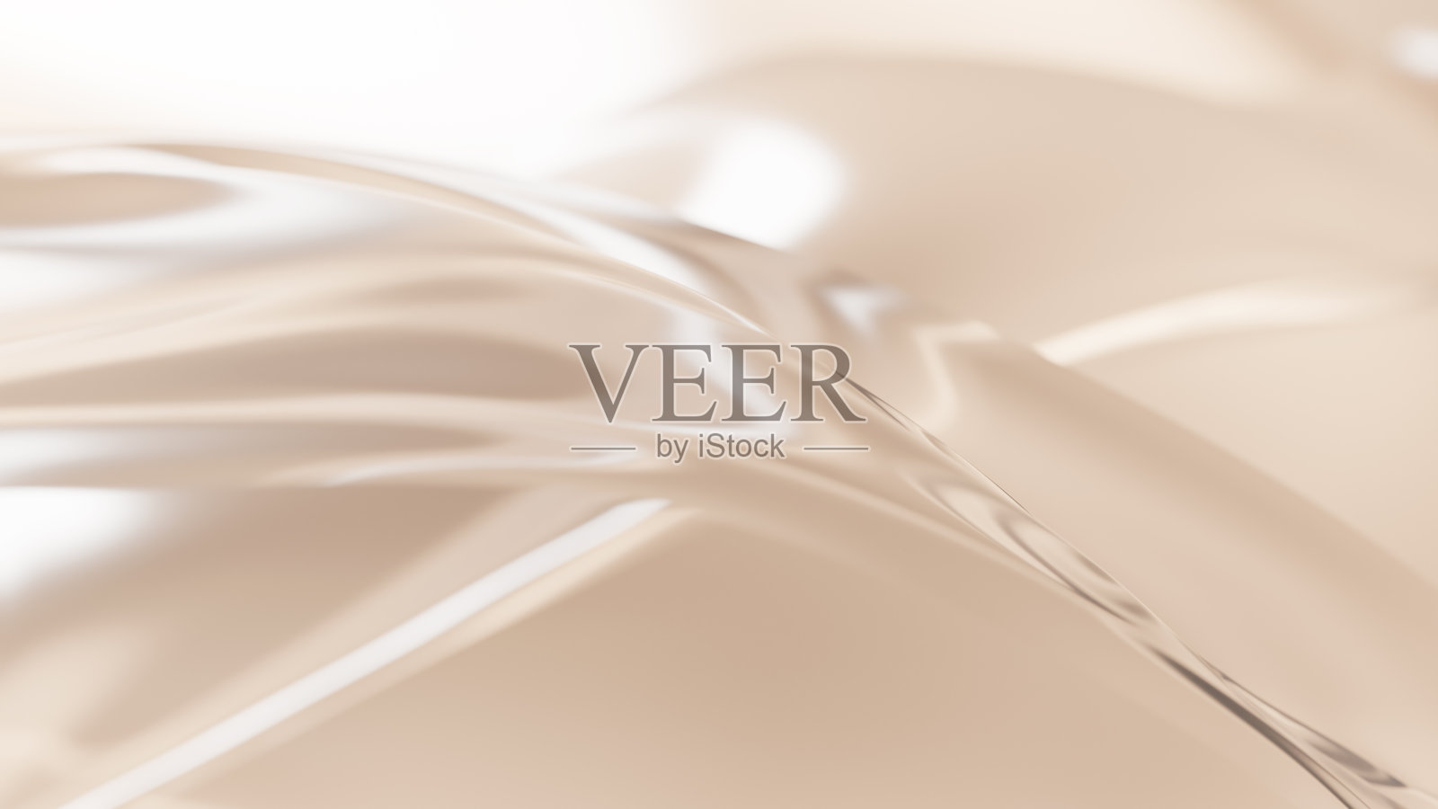 3 d演示。美丽的透明织物米色背景。背景材料。(水平)照片摄影图片