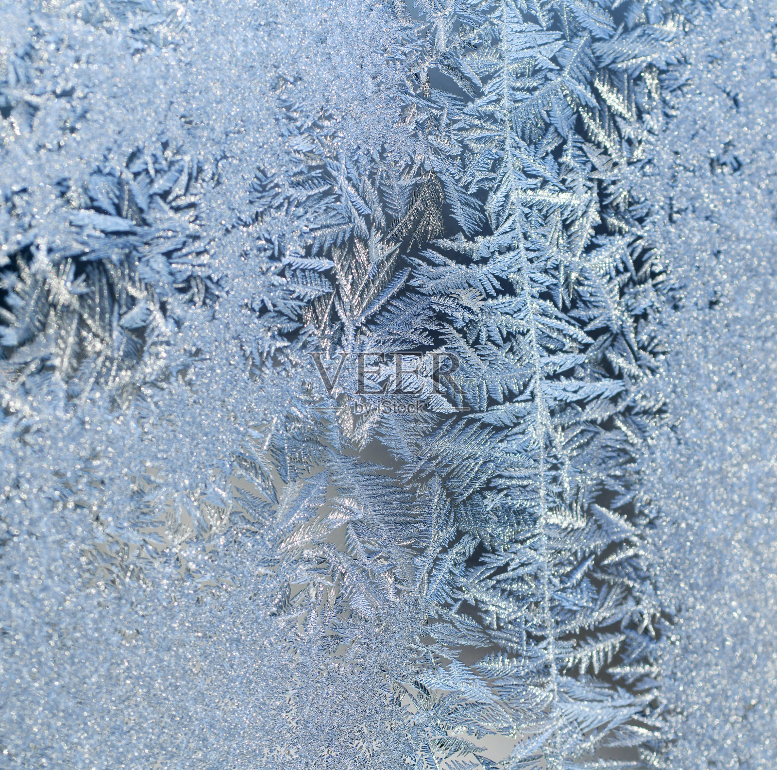 冬天窗户玻璃上的霜晶照片摄影图片