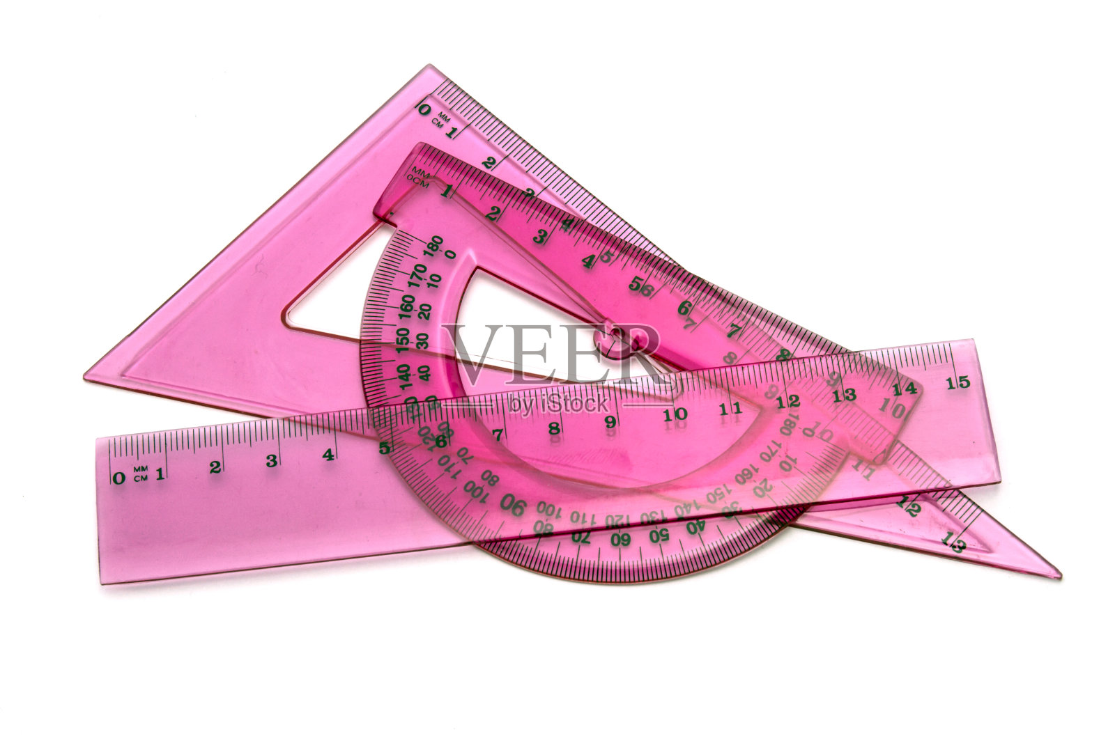 一套粉红色尺子照片摄影图片