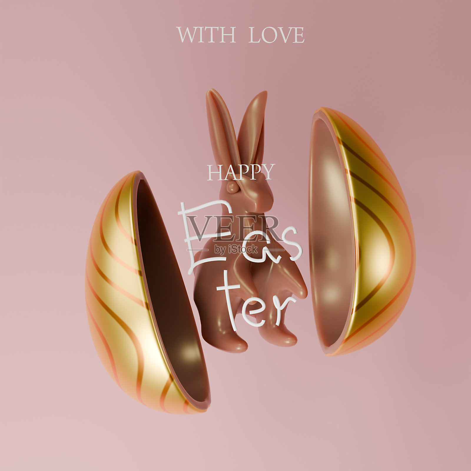 复活节快乐的横幅。欢迎横幅。3 d渲染。文本空间。照片摄影图片