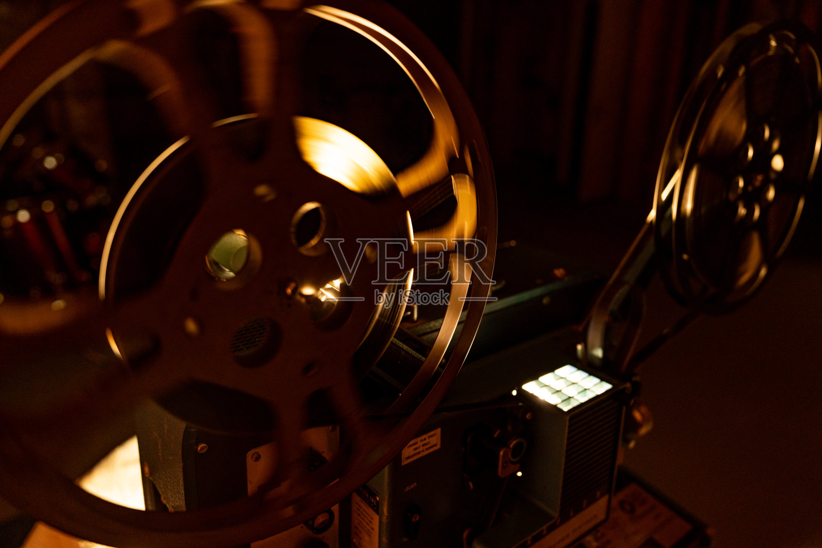 旧电影放映机卷轴照片摄影图片