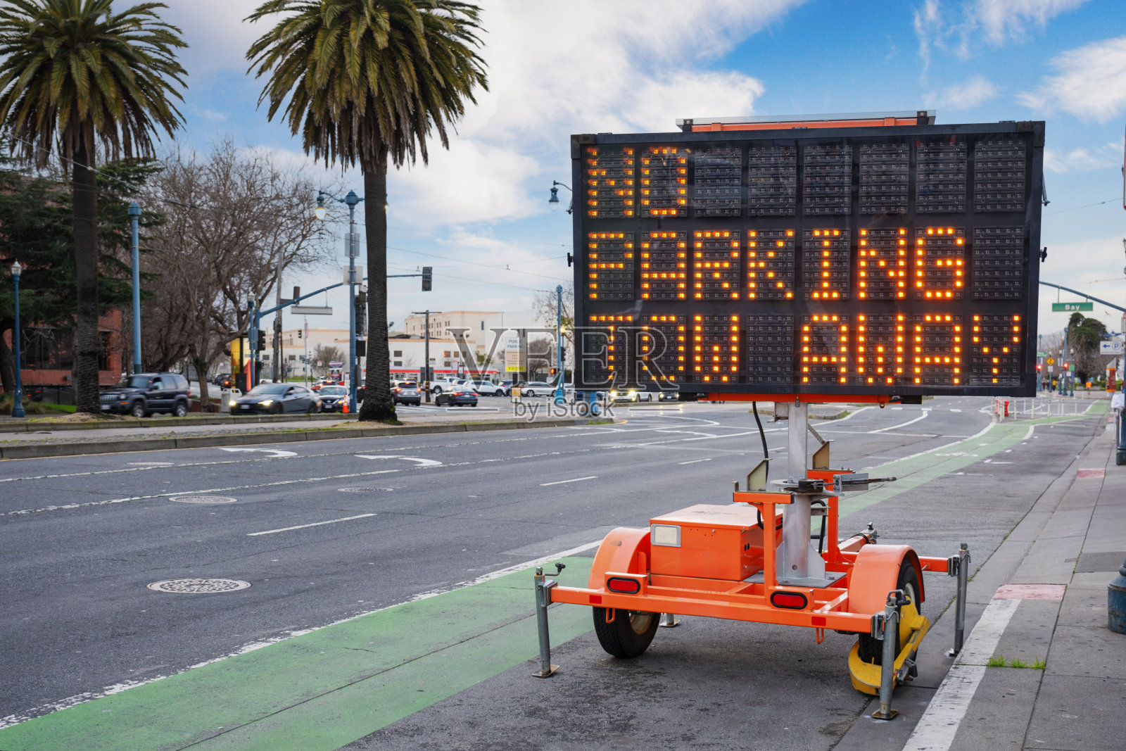 旧金山Embarcadero，禁止停车标志照片摄影图片