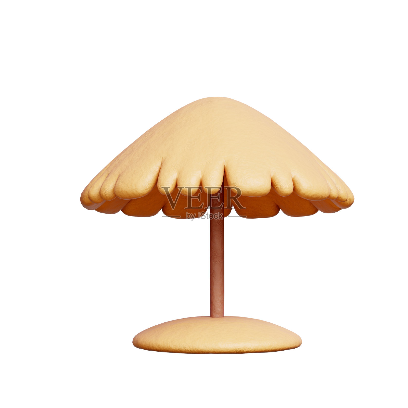 3D沙滩伞，夏威夷元素，夏日热带，假日度假。照片摄影图片