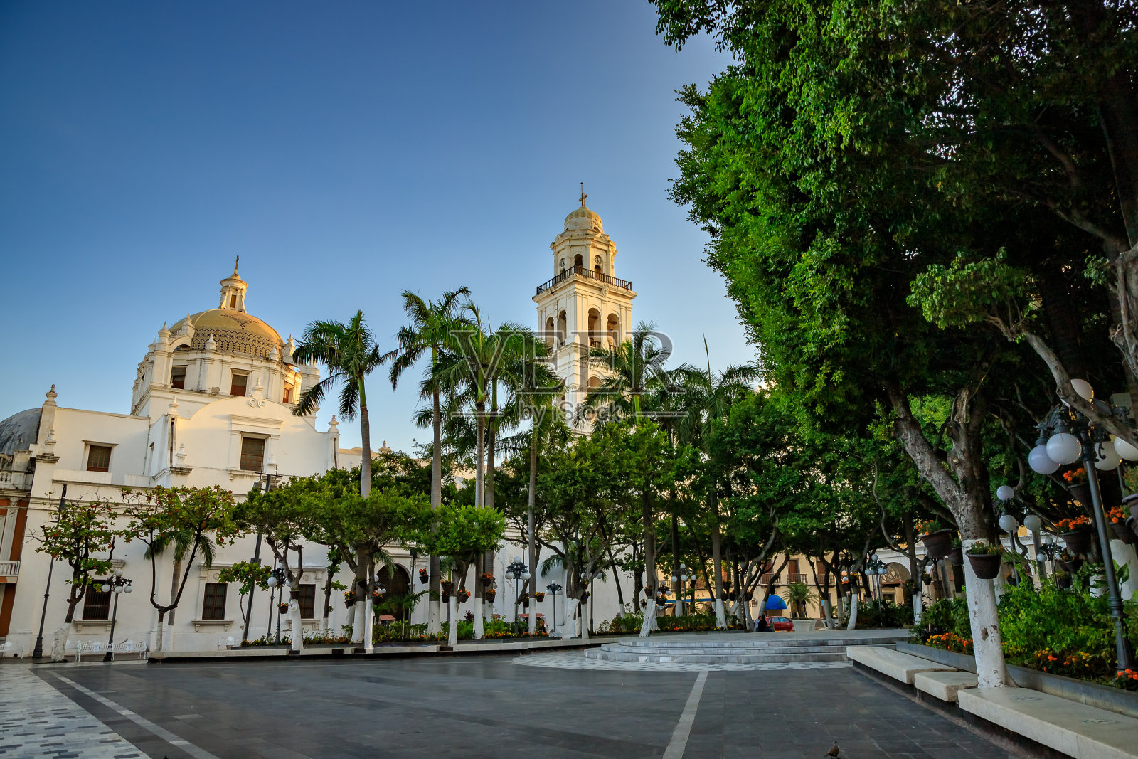 韦拉克鲁斯港圣母升天大教堂照片摄影图片