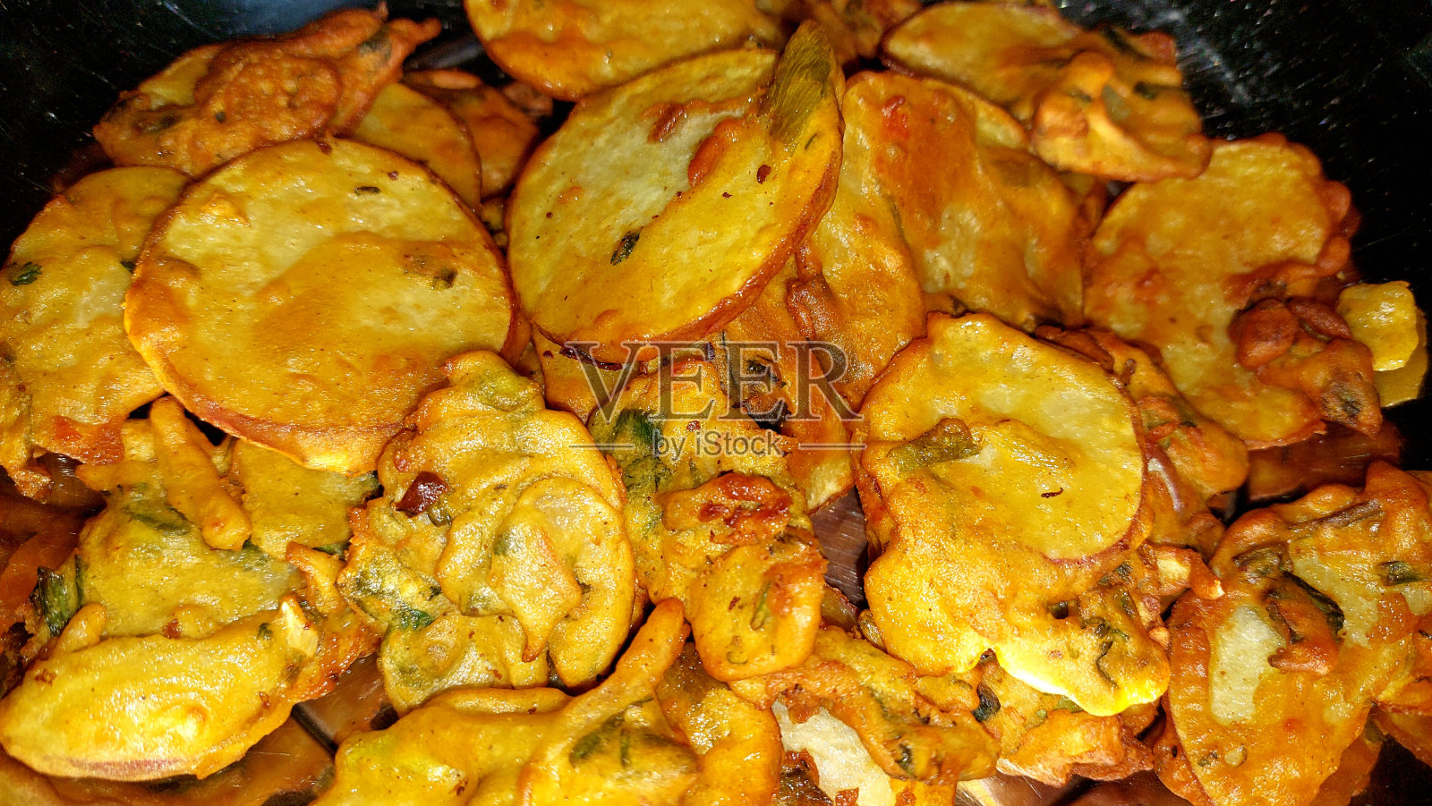 旁遮普的特色土豆pakoray照片摄影图片