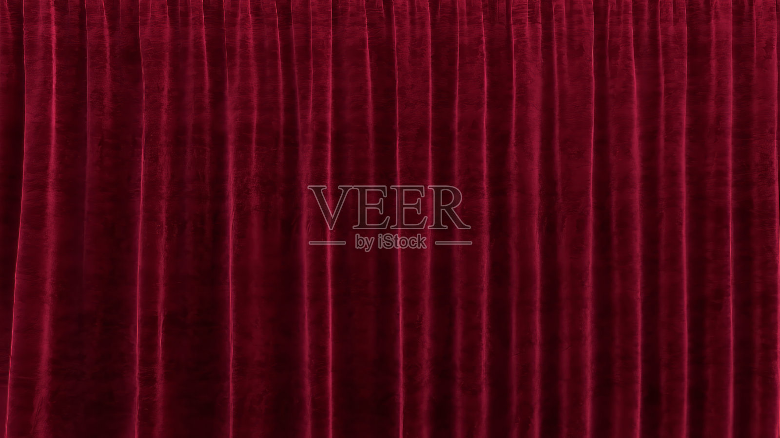 3d渲染天鹅绒红色剧院窗帘照片摄影图片