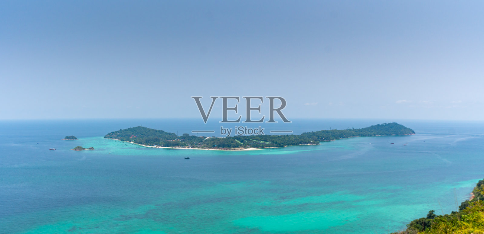 泰国利比岛的高空鸟瞰图照片摄影图片