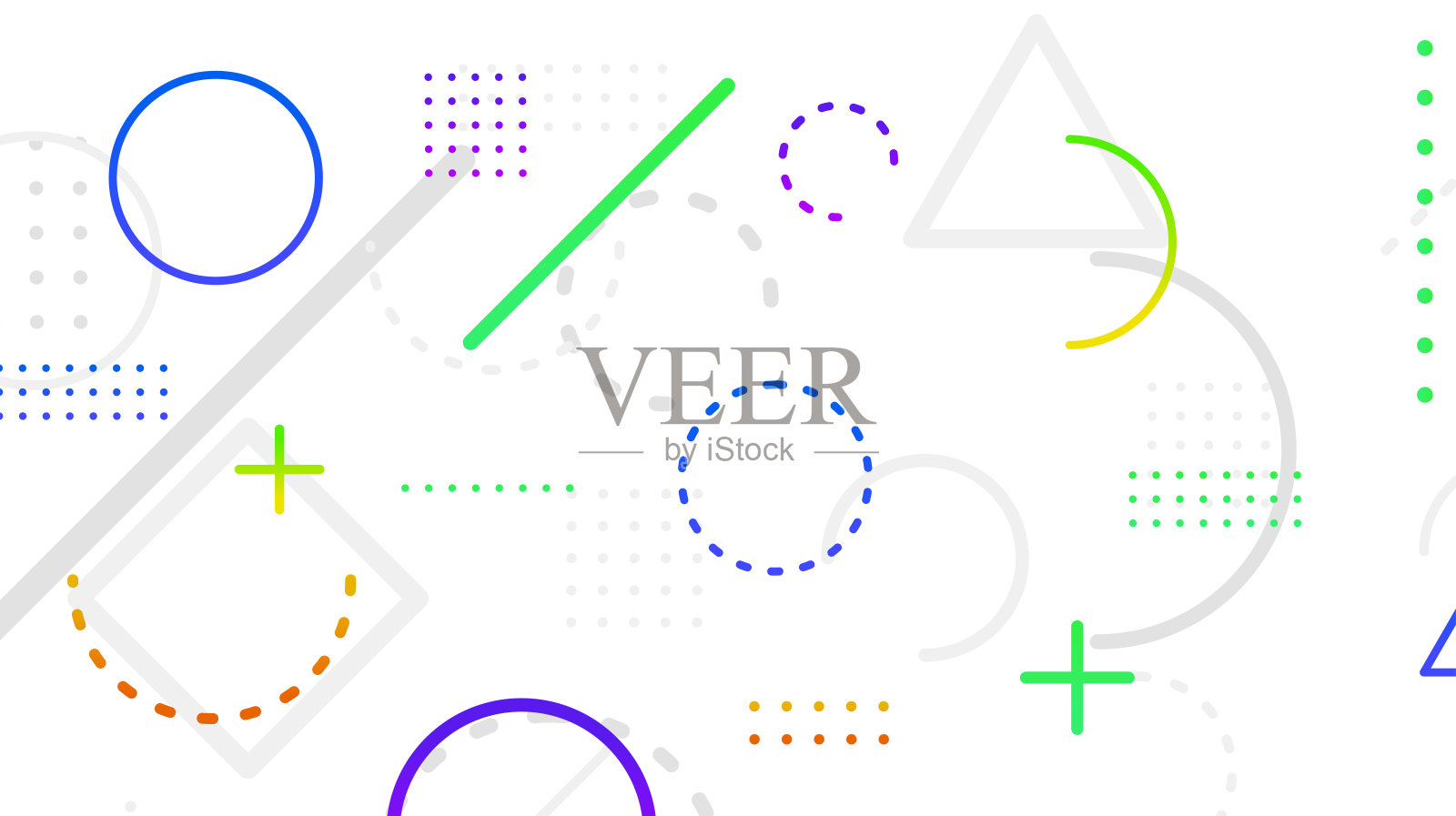 酷几何与最小的背景设计插画图片素材