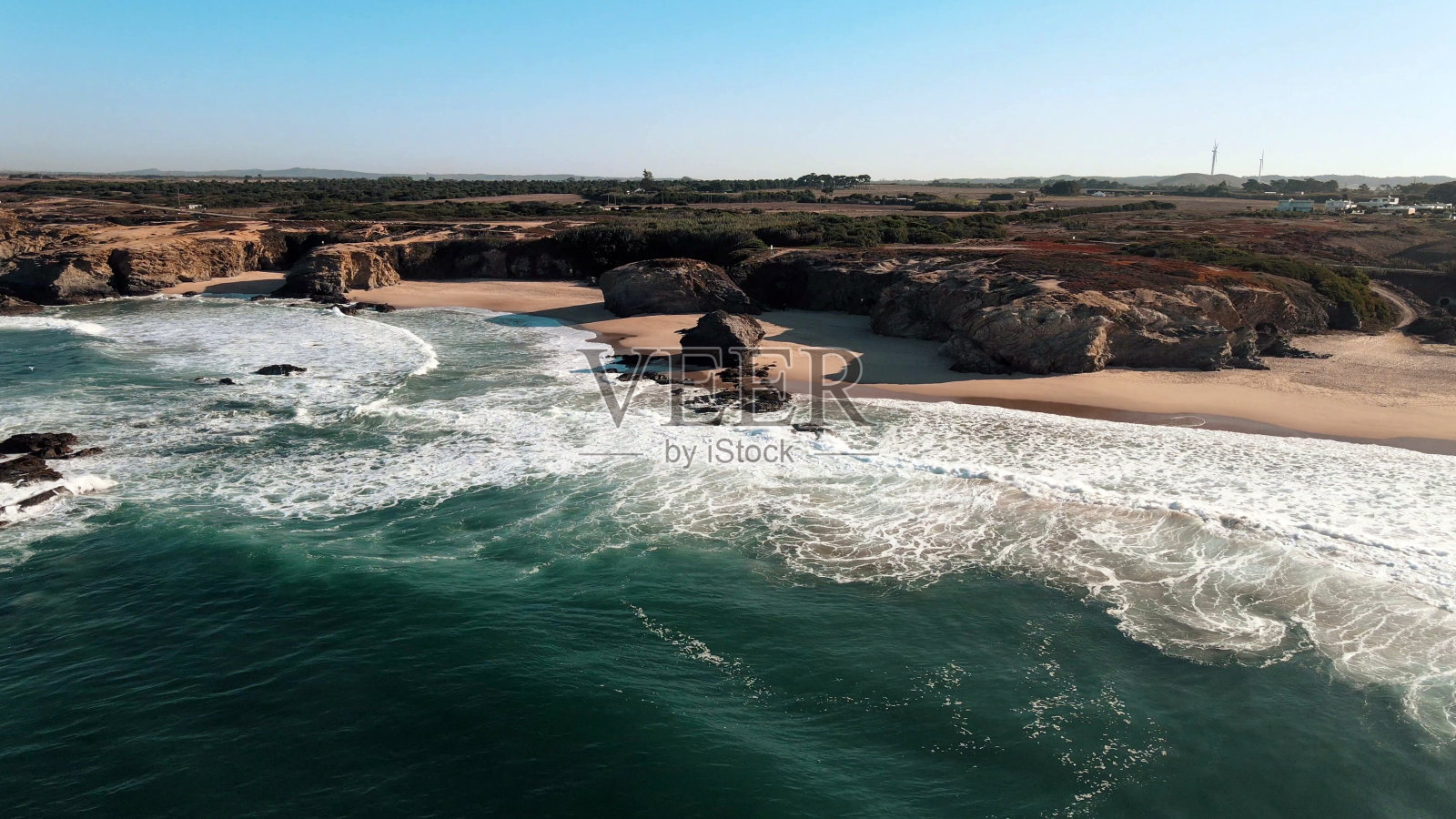 南欧面包车之旅无人机剪辑:科沃港，葡萄牙照片摄影图片