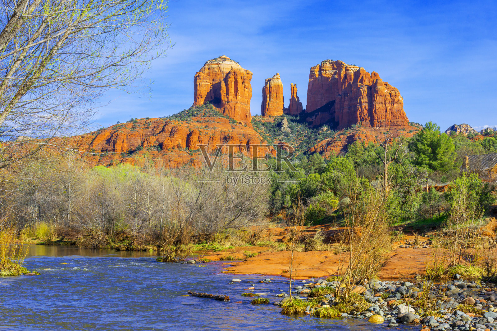 塞多纳附近的大教堂岩照片摄影图片