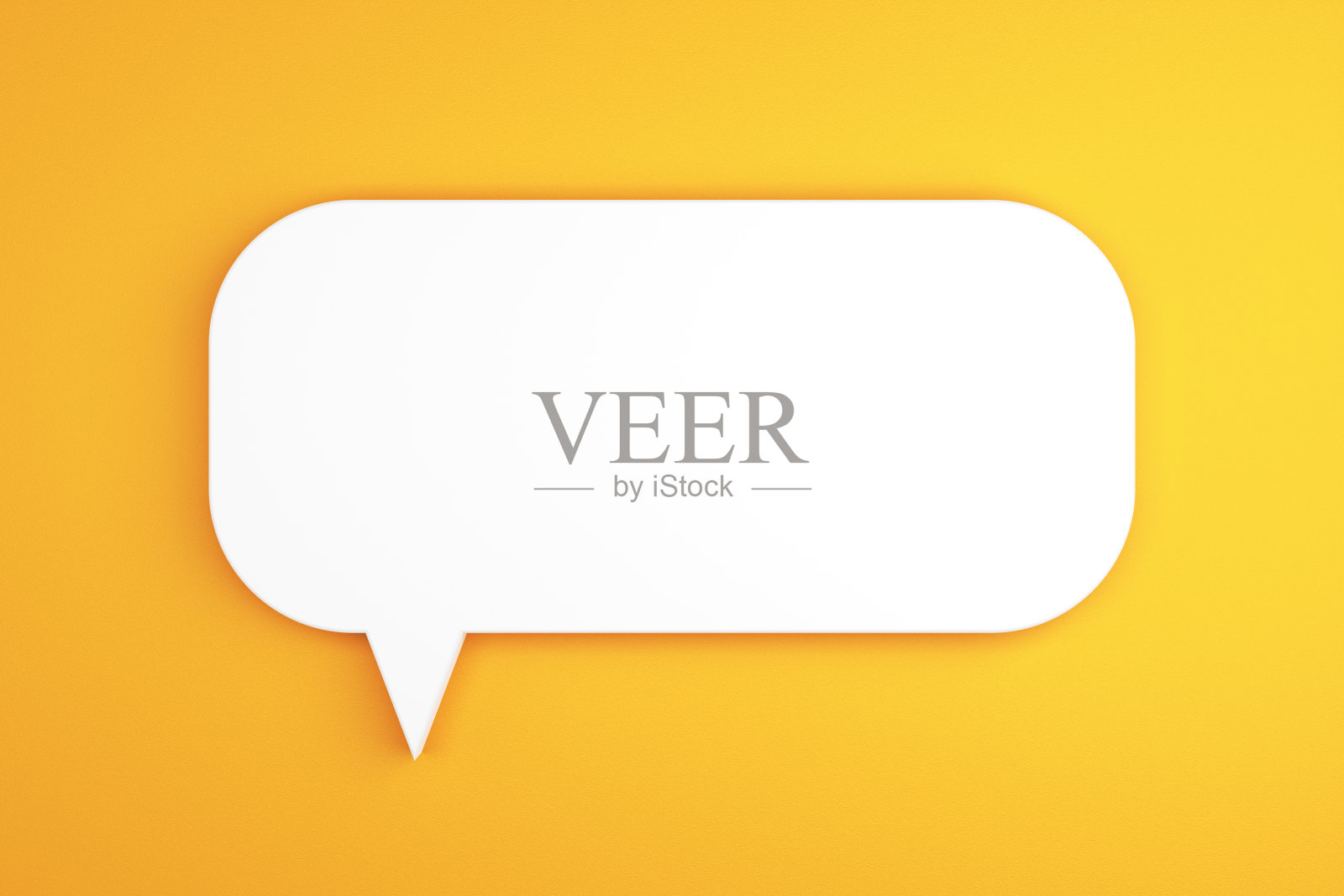 橙色背景上的空演讲气泡照片摄影图片