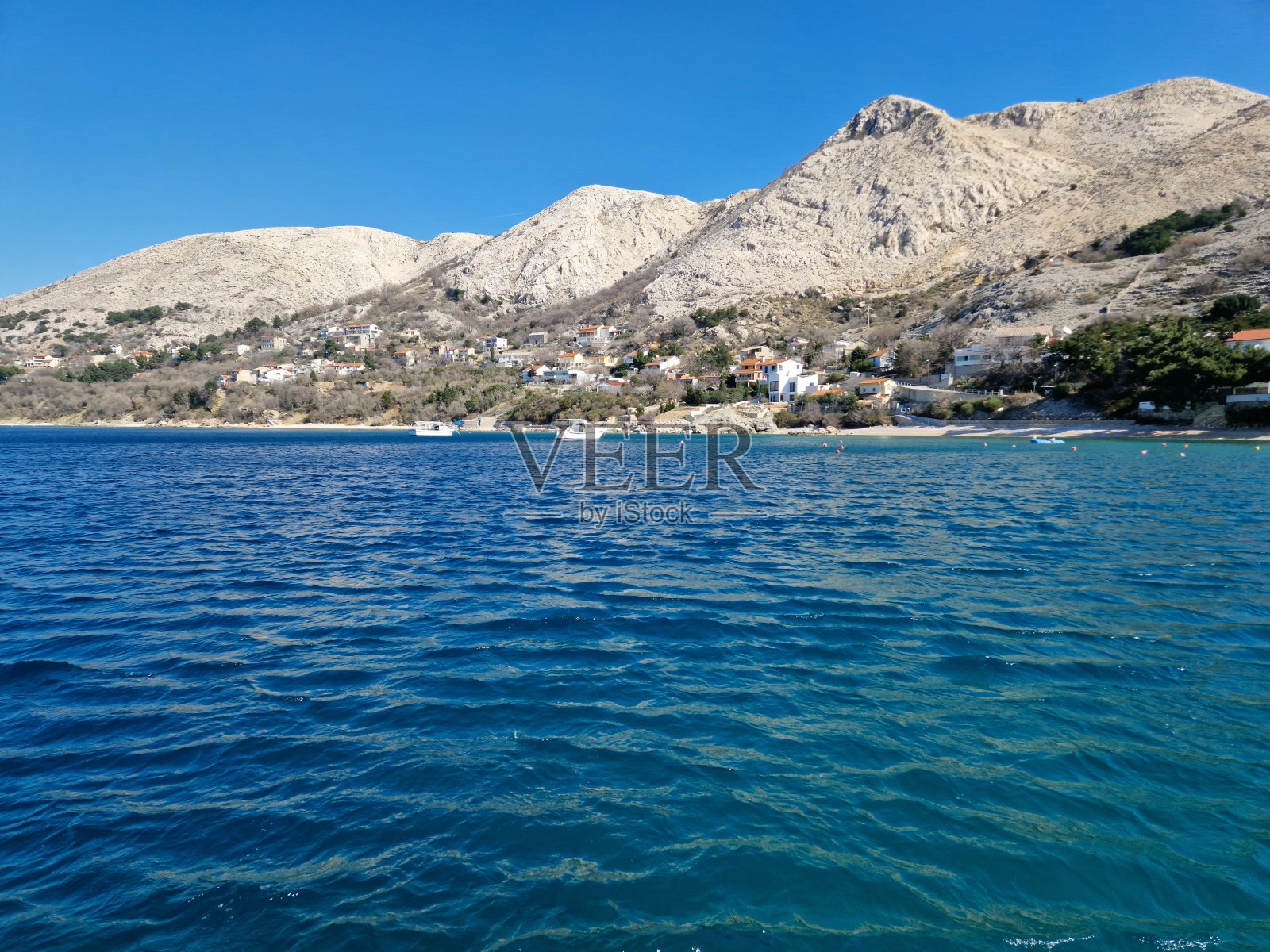 石岸-达尔马提亚-克尔克岛照片摄影图片