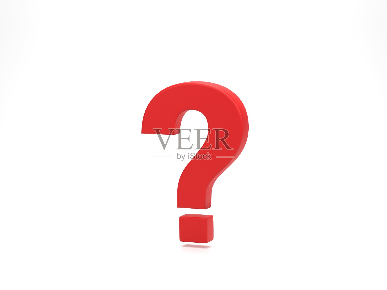 3D渲染，3D插图。问号图标孤立在白色。业务支持。FAQ和QA概念。照片摄影图片