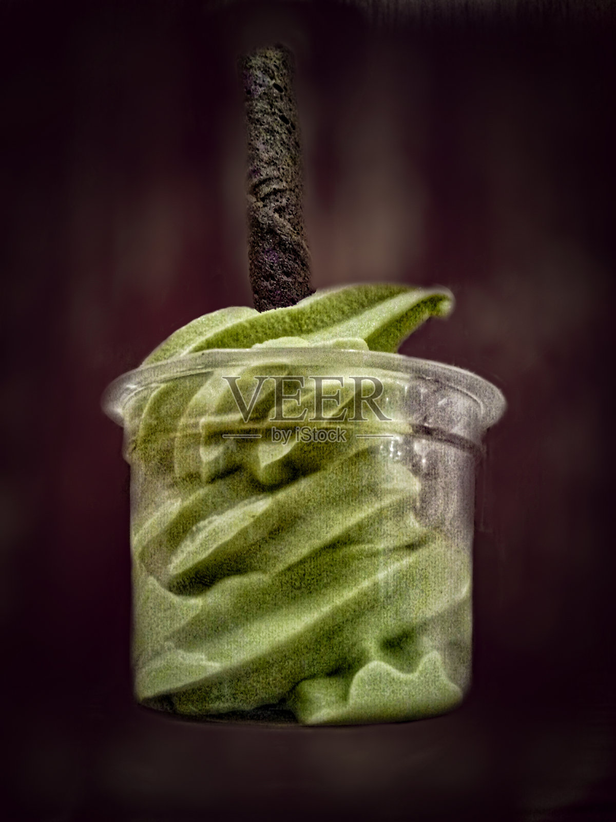 抹茶绿茶冰淇淋照片摄影图片