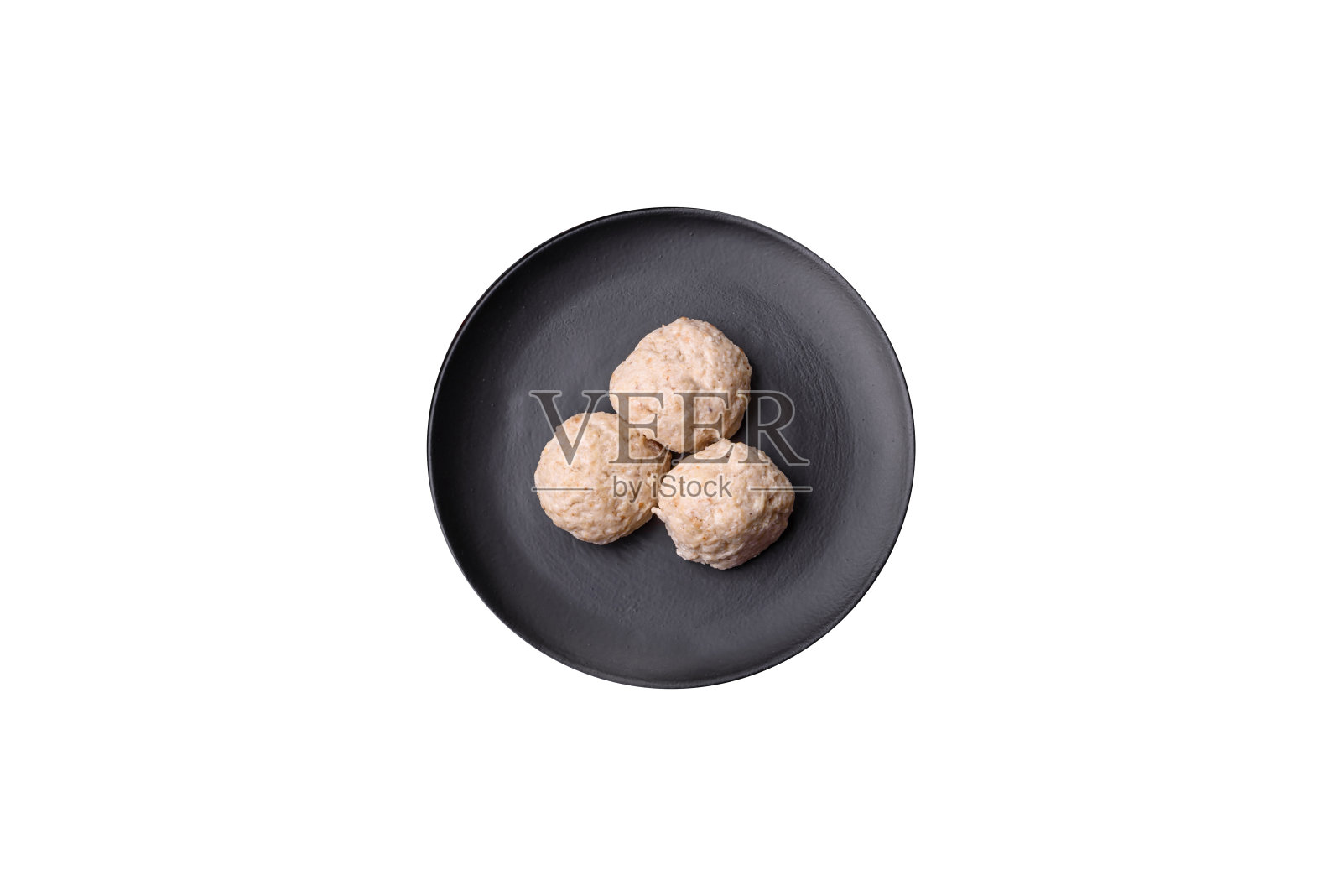 美味健康蒸鸡排或肉丸照片摄影图片