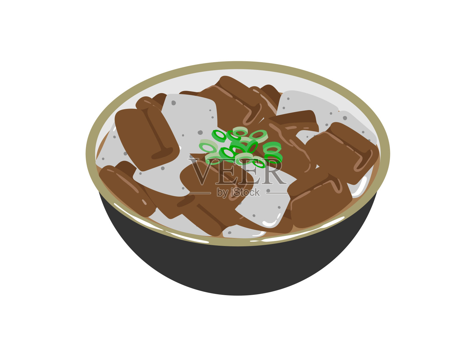 群马县当地著名的美食家插画图片素材