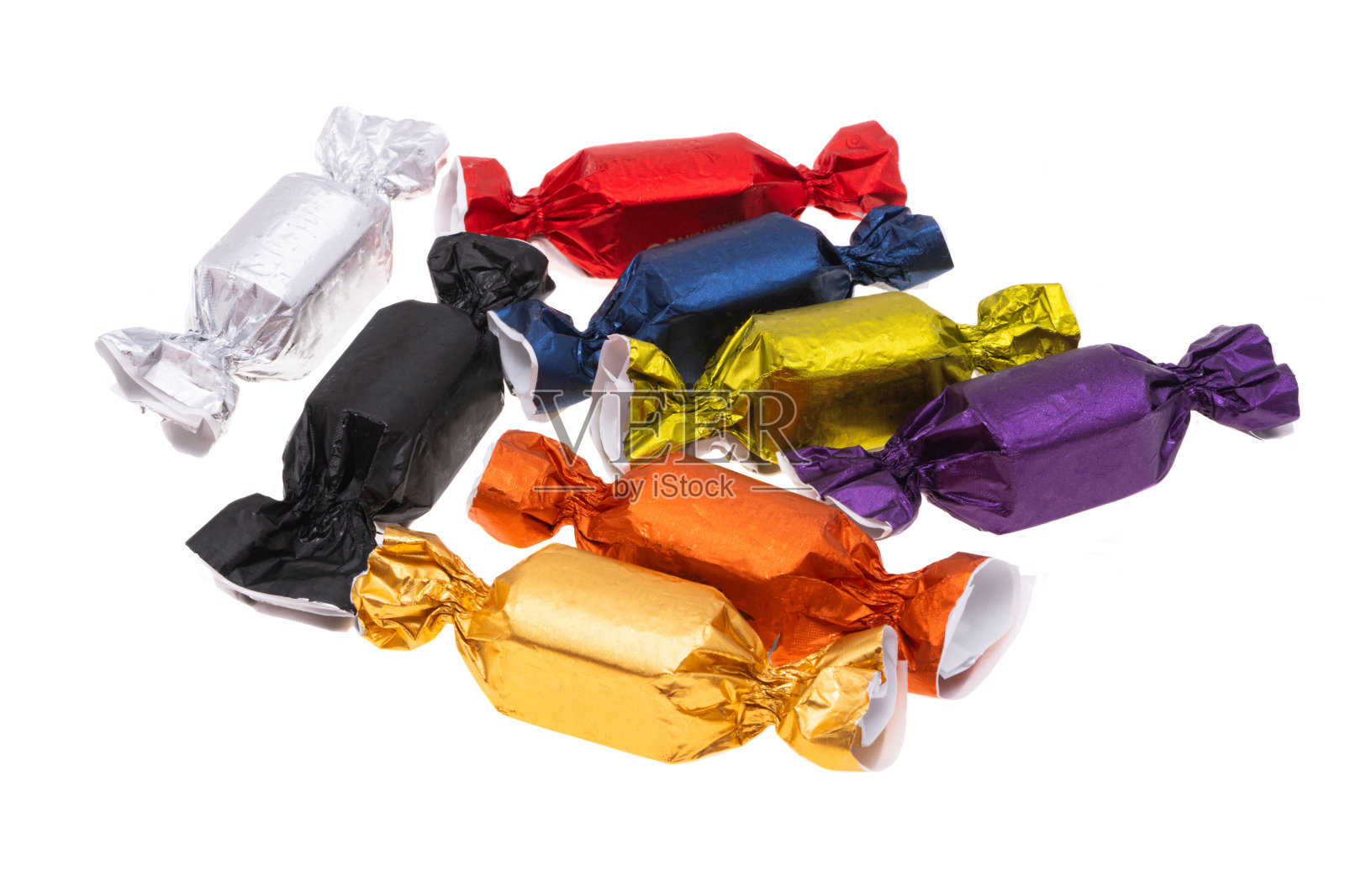 隔离包装的巧克力糖果照片摄影图片