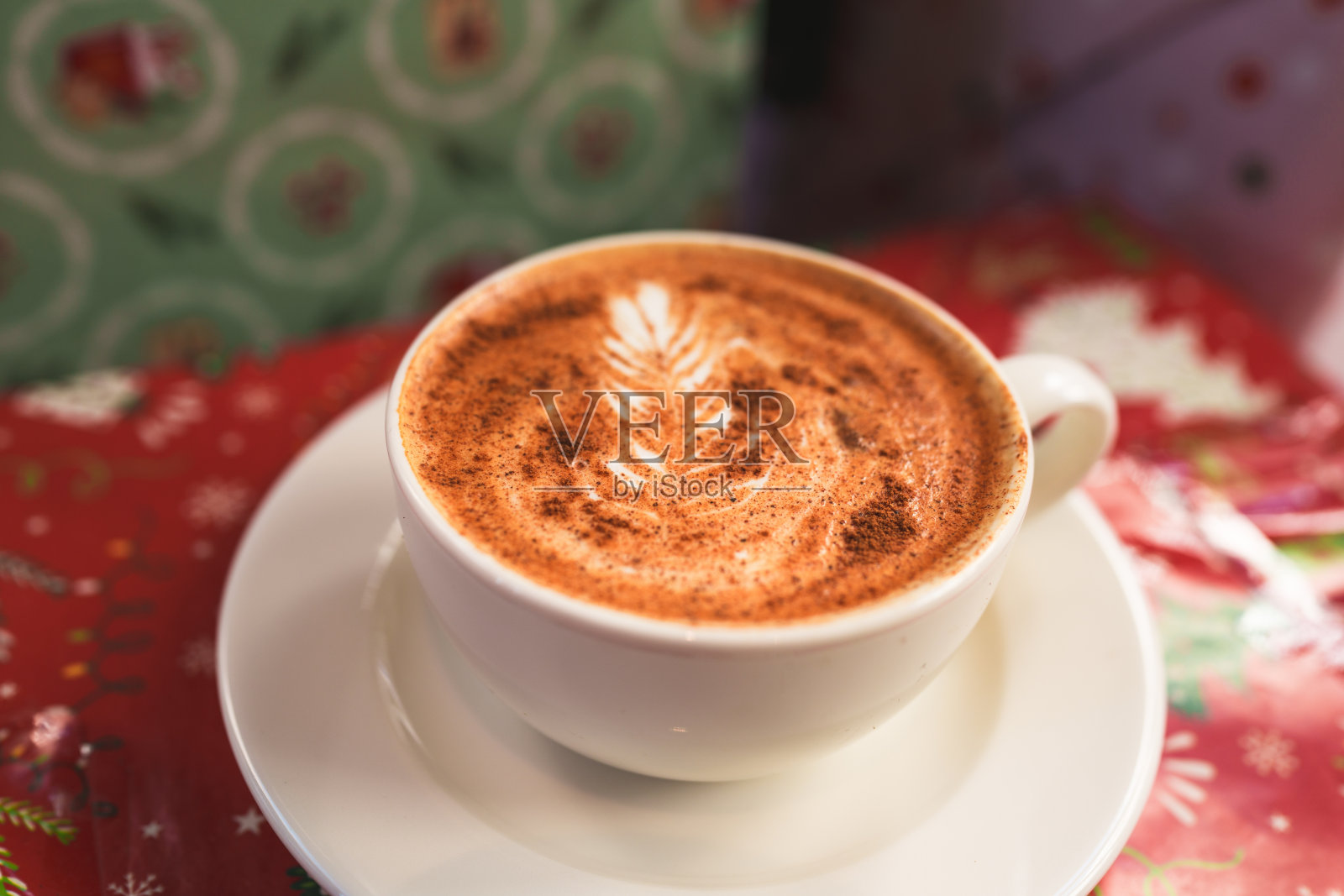 肉桂拿铁，Salep照片摄影图片